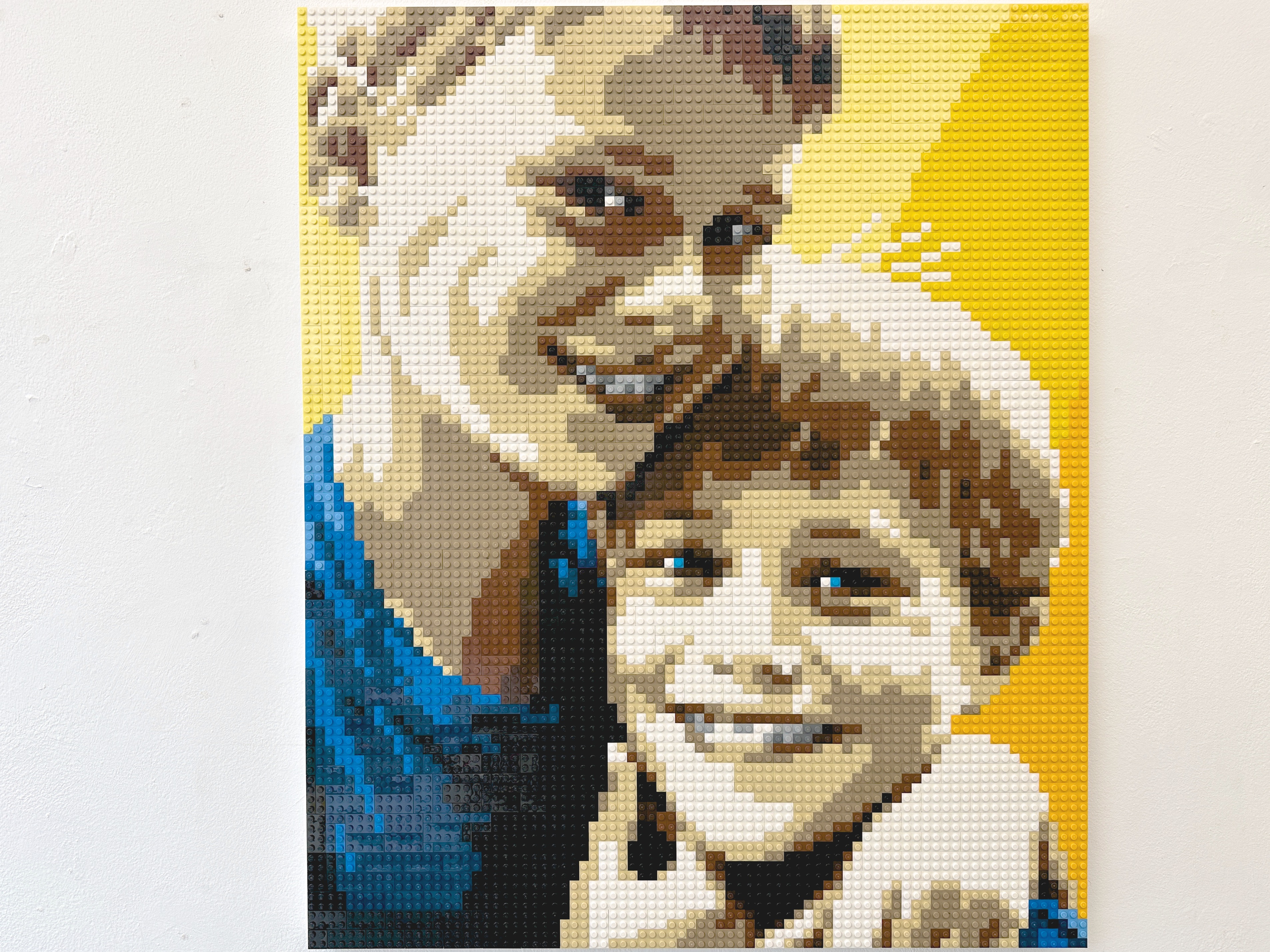 Brotherly-love-2 LEGO art by Sean Kenney