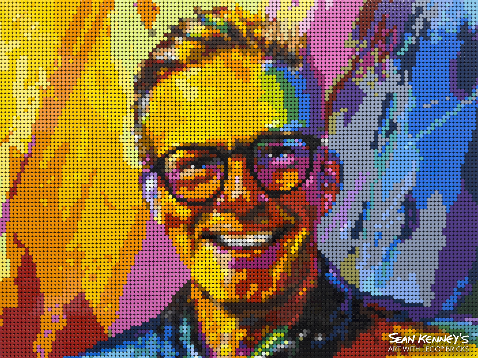 Self-portrait-2023 LEGO art by Sean Kenney