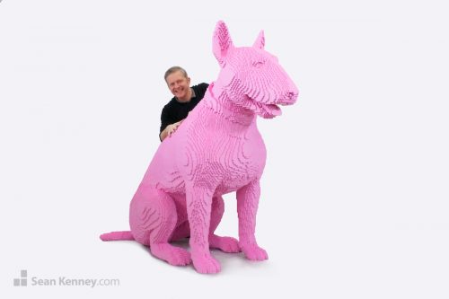 Giant pink dog