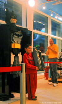 8 foot LEGO Batman at FAO Schwarz